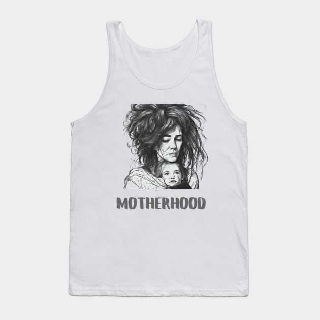 Motherhood, Mothers Day, Funny Gift Tank Top by Peacock-Design